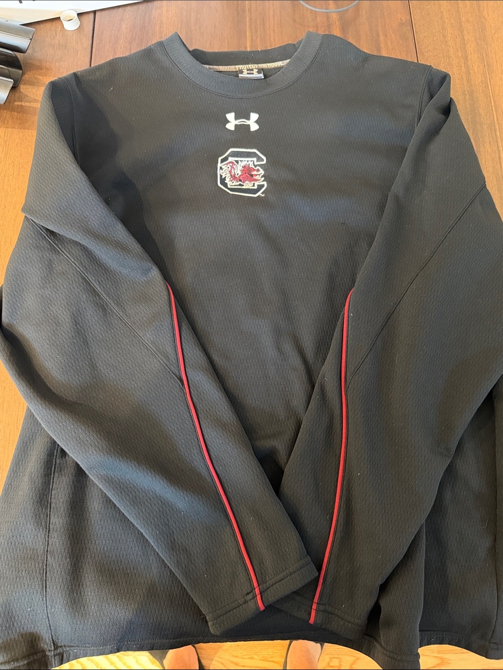 Under Armour Black Pullover with South Carolina Gamecocks Logo and Red Trim